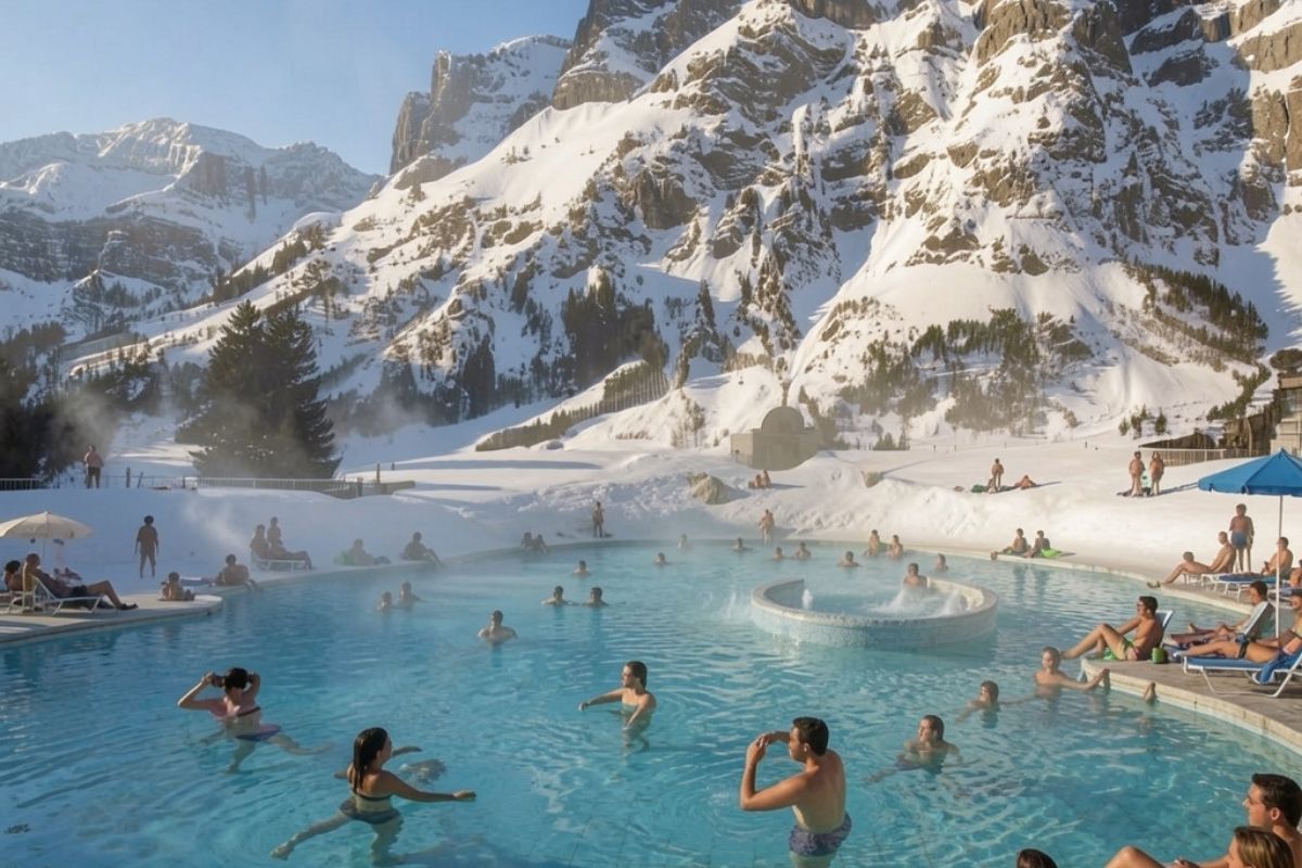 Terme di Saint-Vincent con persone che si rilassano