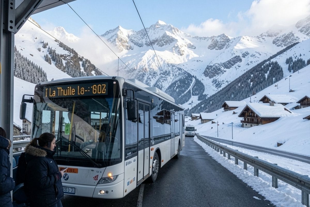 Autobus di linea con vista panoramica su La Thuile